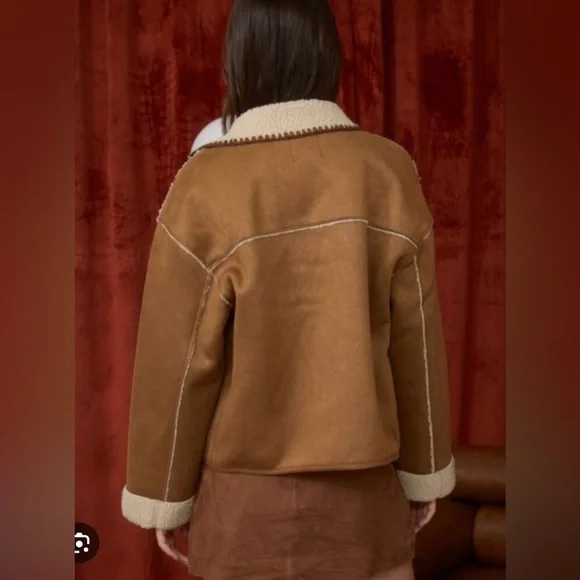 Altar'd State Brown Teddy Jacket - Picture 3 of 6